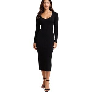 Boden/Black Knit Midi Dress – Women's Size 6R‎